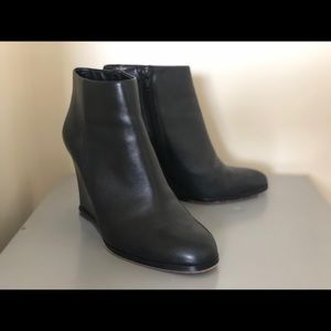 Vince Camuto Leather Wedge Booties